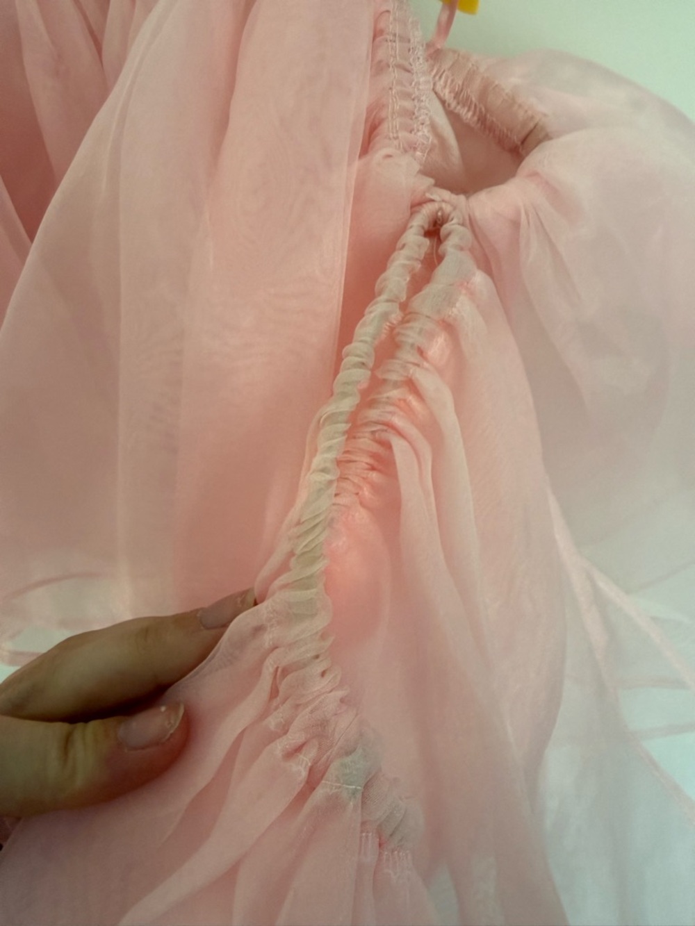 Pink Ruffle Tulle Crop top - Picture 7 of 8